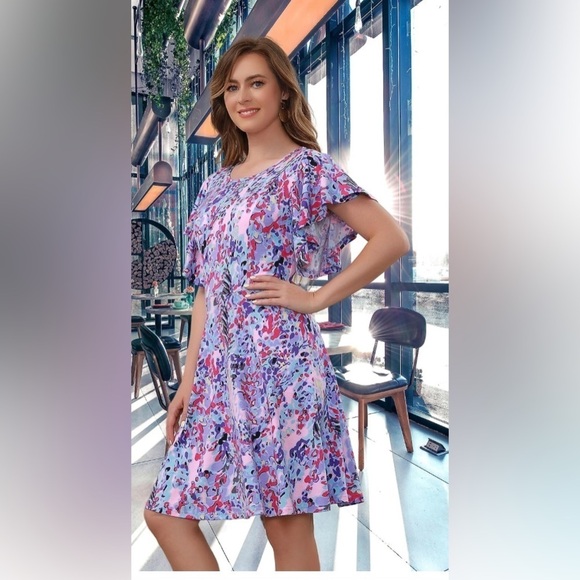 💖NIB -Dress Aphratti Women's Cute Fit & Flare Skater Cocktail Party Dress -L - Picture 3 of 4